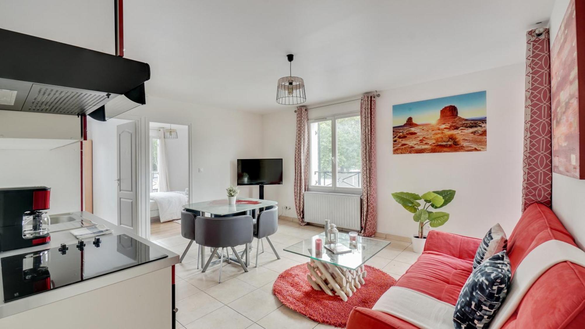 Chic Apart With Parking Near Paris Обервил Екстериор снимка